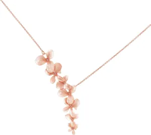 Gold Plated Orchid Flower Necklace or Bracelet