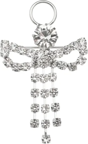 Guardian Angel Pins Christmas Brooches and Pins for Women Girls Vintage Crystal Rhinestone Angel with Wings Brooch Pins Jewelry Holiday Gifts Christmas Angel Brooch Decorations