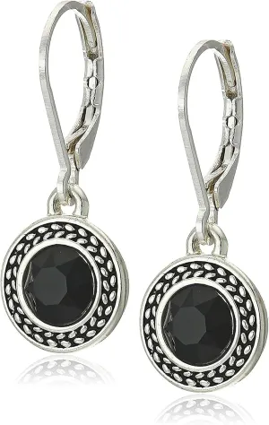 Handmade Bohemian Crystal Leverback Earrings for Women  Lightweight 925 Silver Plated Boho Dangle Teardrop Earrings Jewelry Gifts (Black, Blue, White Pearl)
