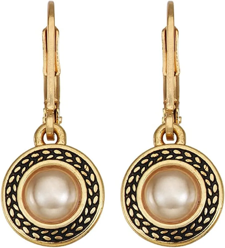 Handmade Bohemian Crystal Leverback Earrings for Women  Lightweight 925 Silver Plated Boho Dangle Teardrop Earrings Jewelry Gifts (Black, Blue, White Pearl)