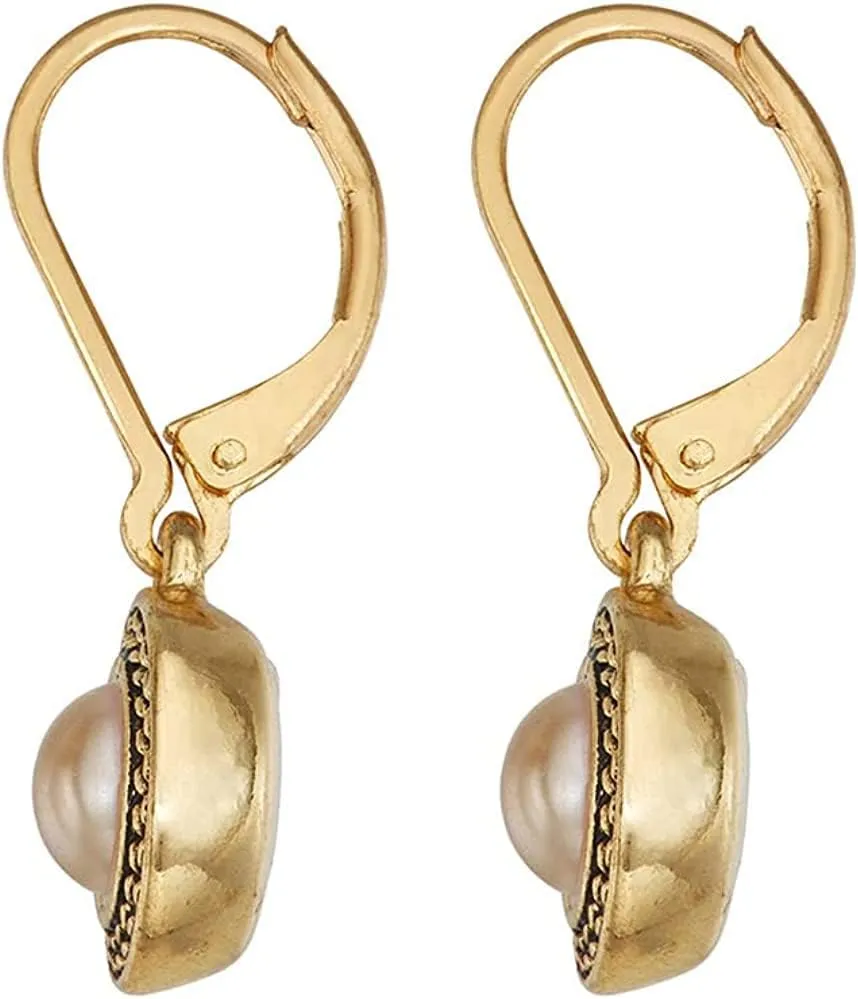 Handmade Bohemian Crystal Leverback Earrings for Women  Lightweight 925 Silver Plated Boho Dangle Teardrop Earrings Jewelry Gifts (Black, Blue, White Pearl)