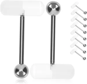 Homoyoyo Rings 10pcs Set Acrylic Tongue Nails Bright Colors for Parties Ceremonies Everyday Fashion