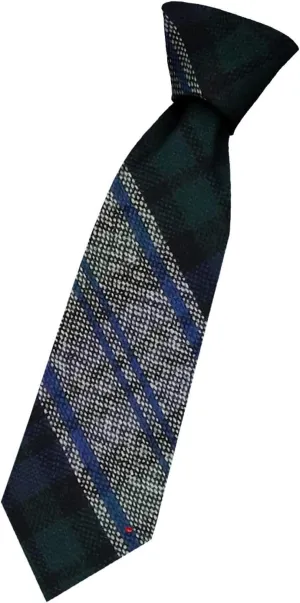 I LUV LTD Boys All Wool Tie Woven And Made in Scotland in Black Watch Dress Modern Tartan
