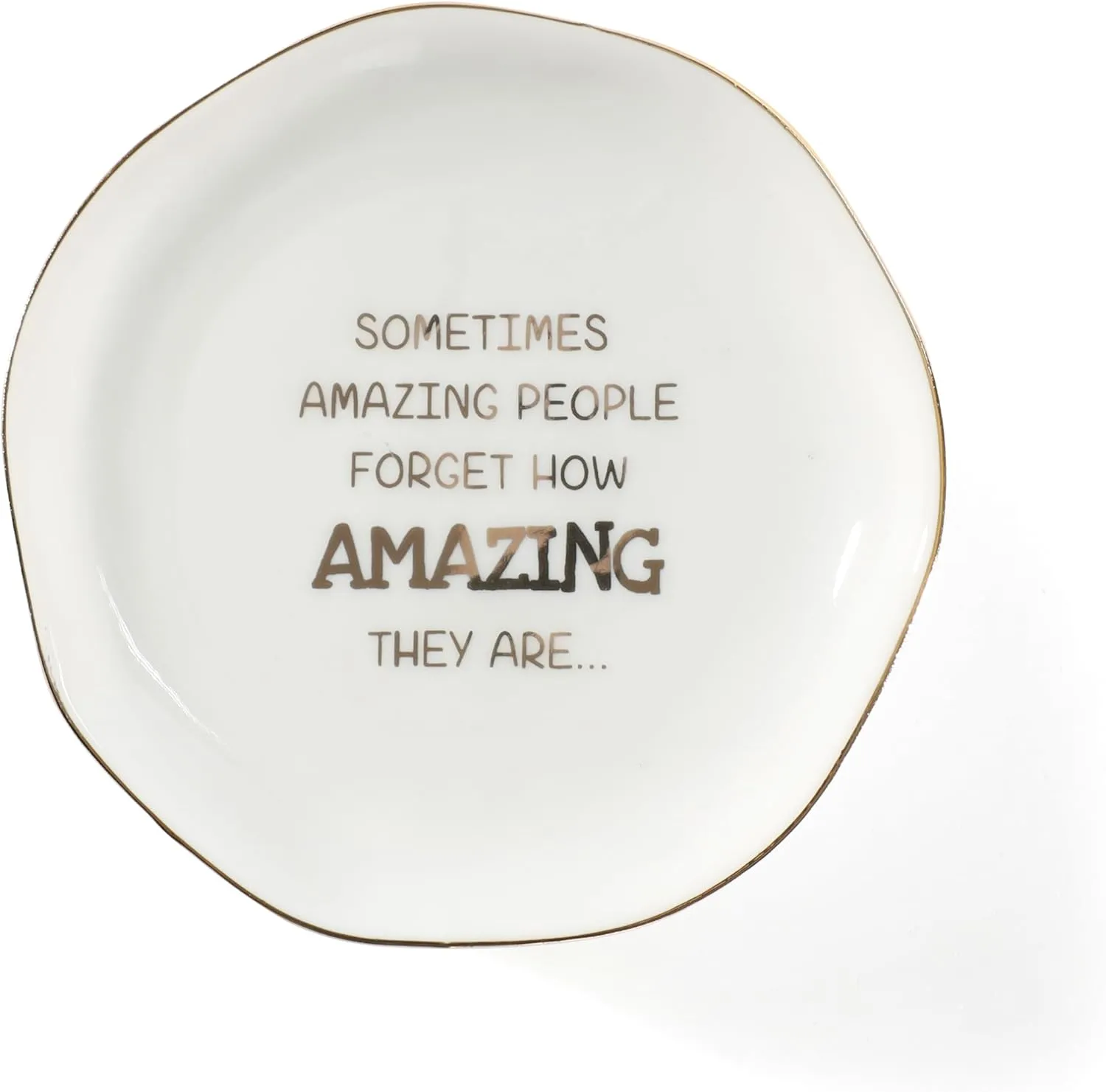 Inspirational Gifts for Women Ring Dish - You are Amazing So This is Reminder Ceramic Jewelry Dish Tray Encouragement Birthday Gifts for Sister Daughter Niece