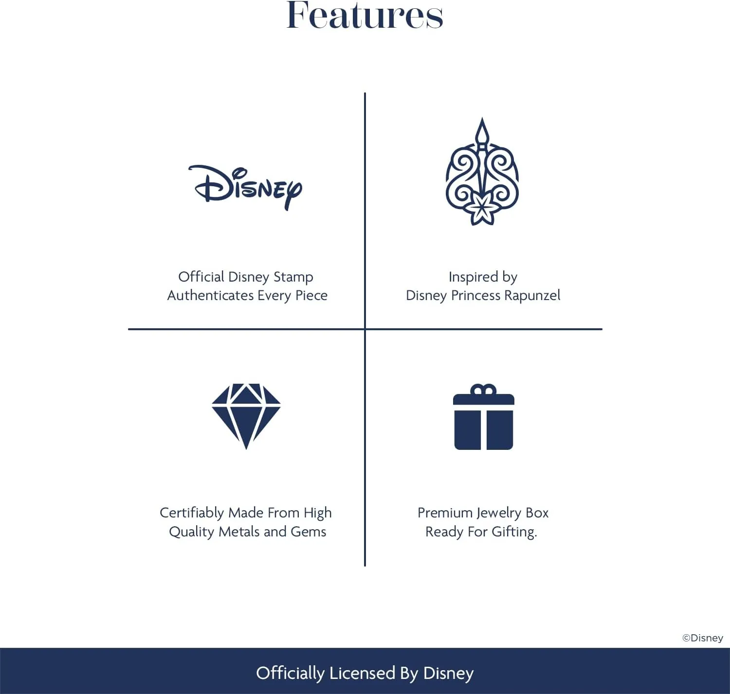 Jewelili Enchanted Disney Fine Jewelry 14K Rose Gold over Sterling Silver with 1/10 Cttw Rose-de-France Rapunzel Tiara Ring
