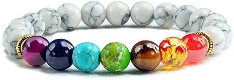 Jewelry Decoration, 7 Chakra Bracelet Men Black Lava Tiger Eye Stones Reiki Buddha Prayer Natural Stone Yoga Bracelets Bangles Jewelry Decoration,