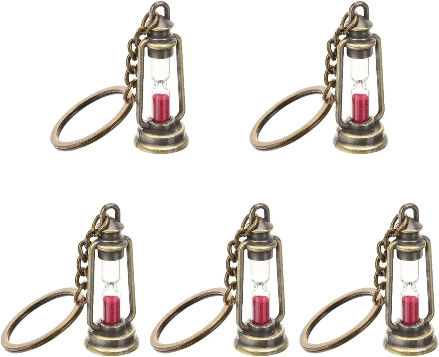 jojofuny 25 Pcs Hourglass Keychain Car Key Holder Car Keychain for Men Keychains for Car Keys Vintage Key Rings Retro Key Chain Nautical Hourglass Keychain Sand Timer Keychain Key Chains
