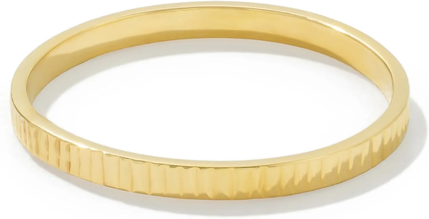 JTV 10K White, Yellow or Rose Gold 2mm Textured Band Ring - Wedding Band for Men and Women - 10k Gold Ring
