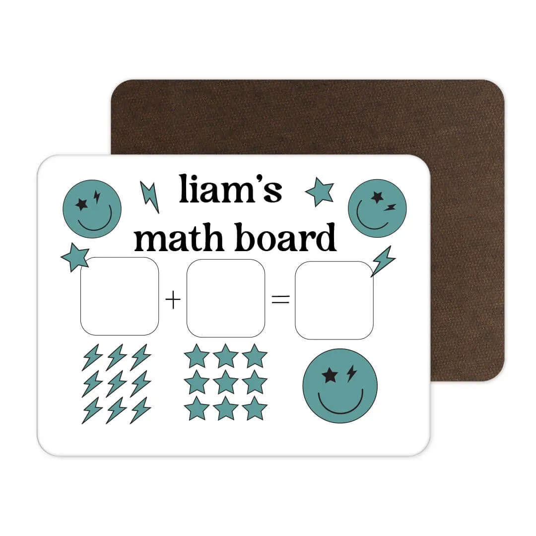 Kids Personalized Whiteboard | Smiley Face Green