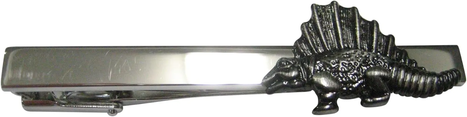 Kiola Designs Gunmetal Toned Textured Dinosaur Tie Clip
