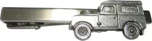 Kiola Designs Silver Toned Textured 4x4 Exploring Rugged Truck Tie Clip