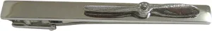 Kiola Designs Silver Toned Textured Propeller Square Tie Clip