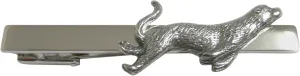 Kiola Designs Silver Toned Textured Sea Lion Square Tie Clip