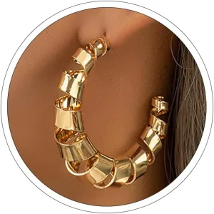 Large Gold Hoop Earrings Lightweight Chunky Gold Earrings for Women Silver Chunky Earrings 14k Gold Big Hoop Earrings for Wedding