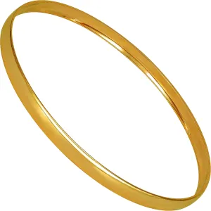 LIFETIME JEWELRY Smooth Bangle Bracelets 24k Real Gold Plated for Women