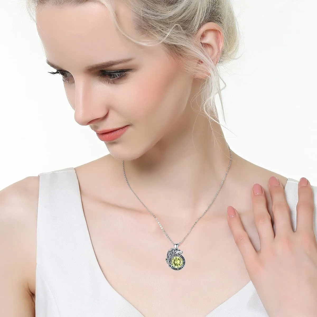 LONAGO Zodiac Sign Necklace Celestial Constellation Necklace Horoscope Astrology Zodiac Pendant Necklace Gift for Women
