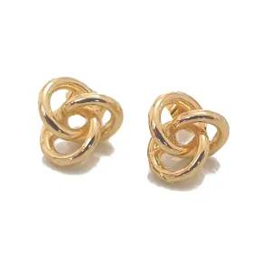 Love Knot Earrings Gold Color for Women and Girls, Fancy Stud Earrings for Everyday