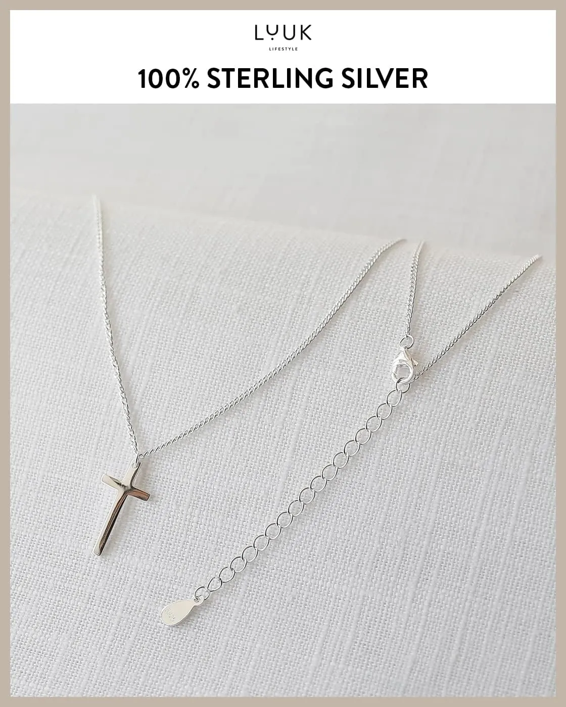 LUUK LIFESTYLE 925 sterling silver filigree necklace for women with pendant, trendy feminine jewelry for everyday life, adjustable length, 19, gift idea for her, gift card, silver, gold, and rosgold