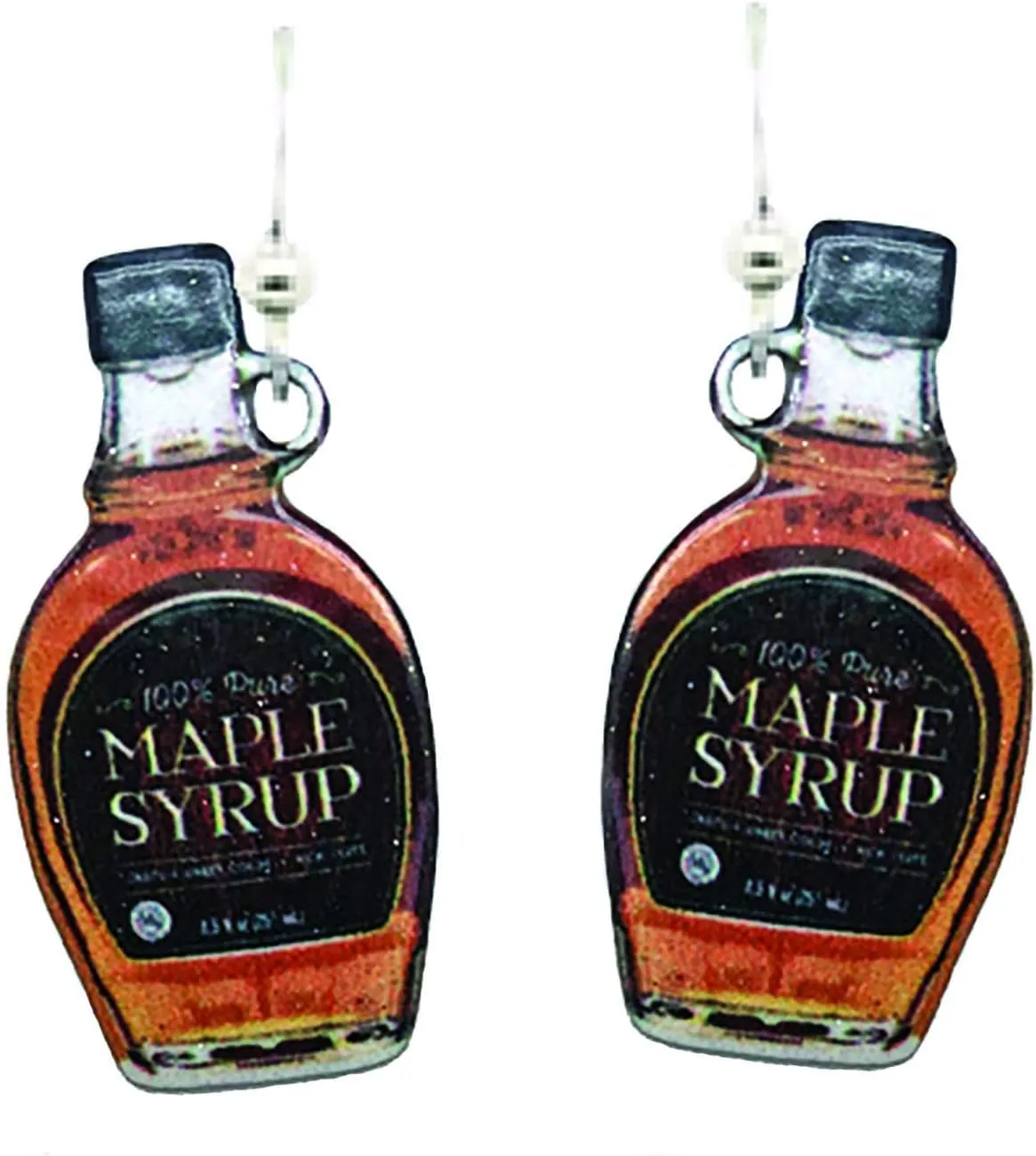 Maple Syrup Earrings by d'ears Non-Tarnish Sterling Silver French Hook Ear Wire