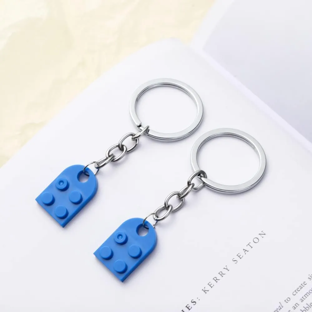 Matching Brick Keychain for Couples, Cute Heart Keychains Set for Friendship, Sweet Gifts for Girlfriend Boyfriend