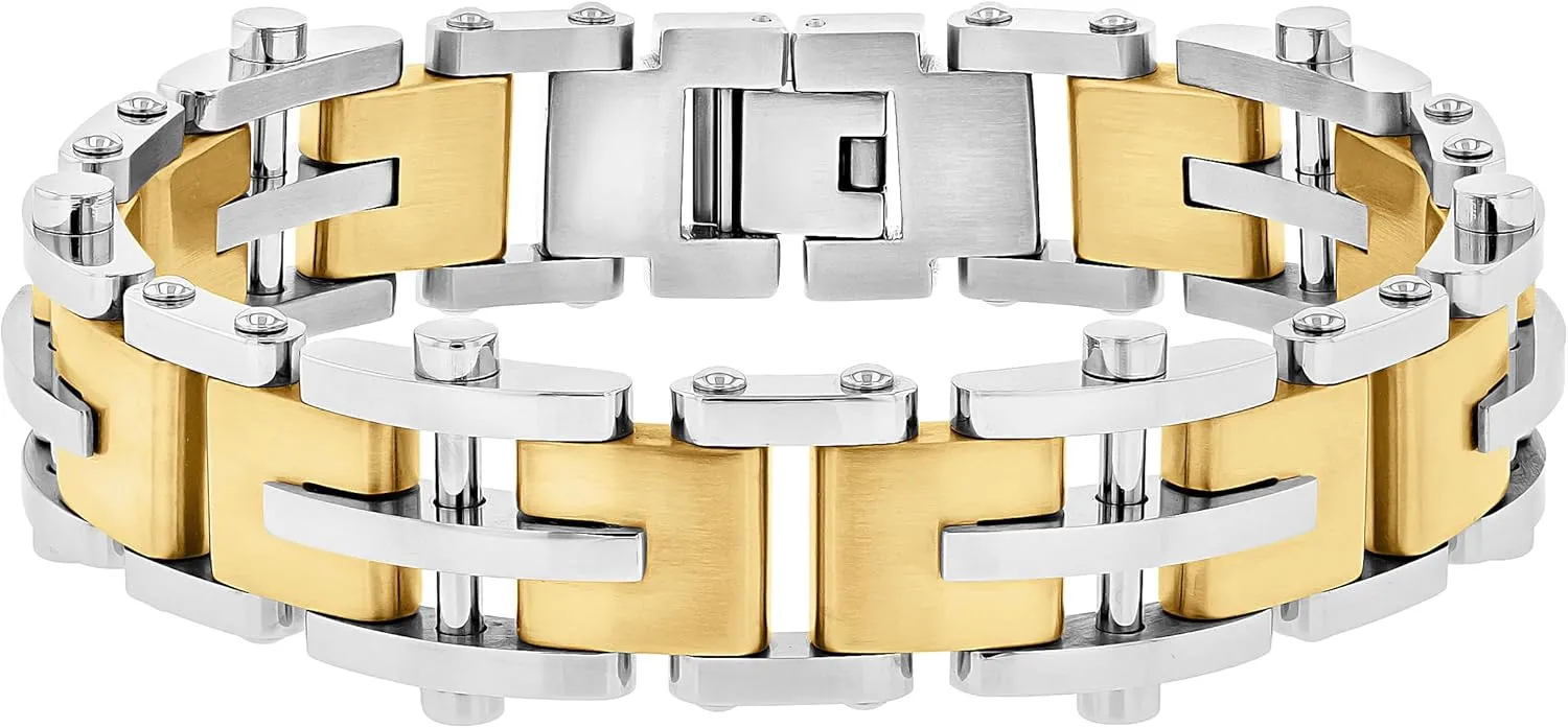 Men's Stainless Steel Link Bracelet Modern Elegance & Durability Choice of Colors