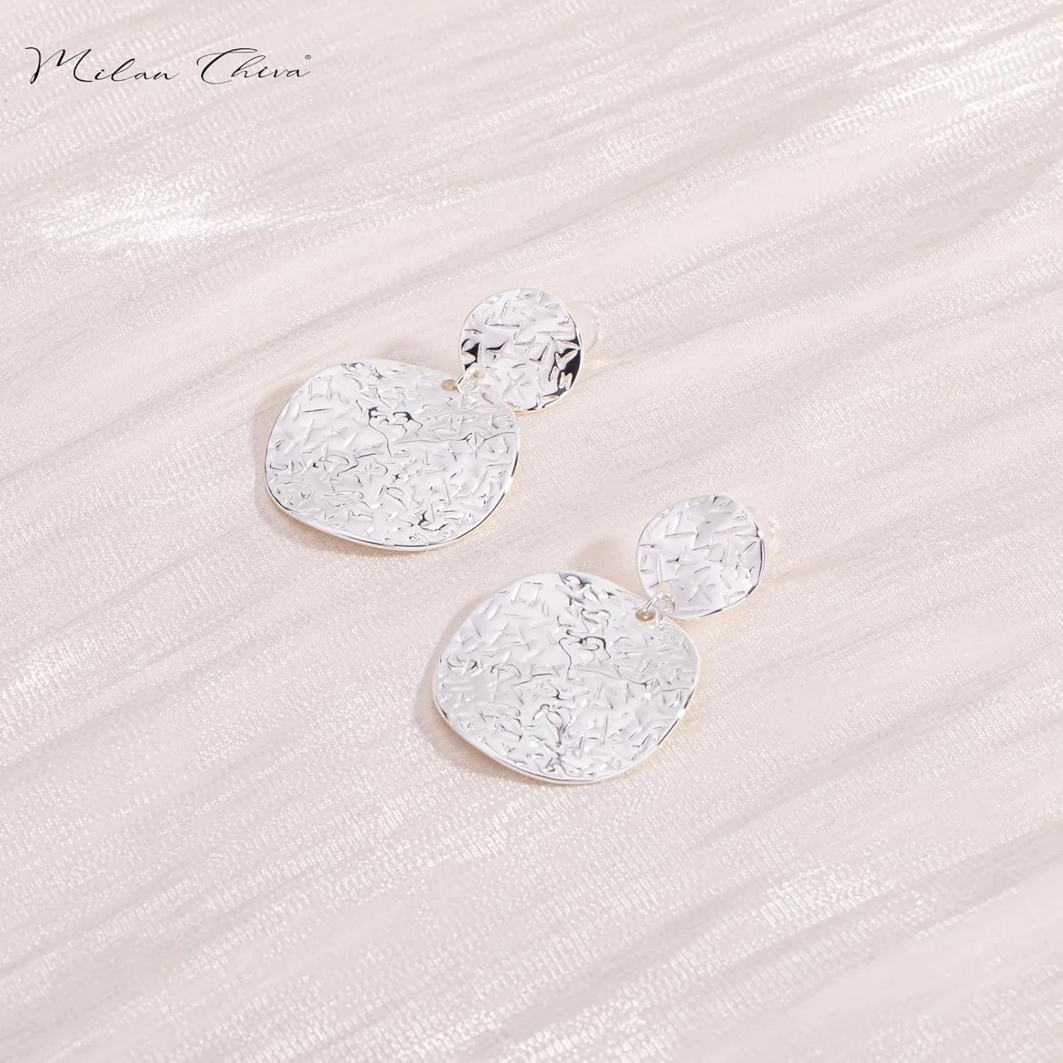 Milan Chiva 14K Gold Plated Dangle Earrings for Women Lightweight Dainty Jewelry