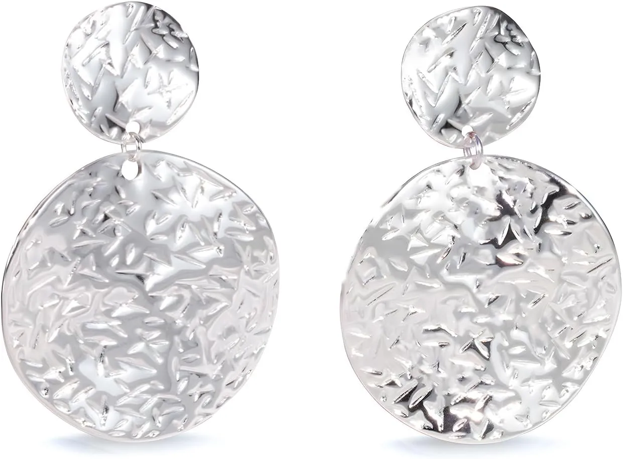 Milan Chiva 14K Gold Plated Dangle Earrings for Women Lightweight Dainty Jewelry