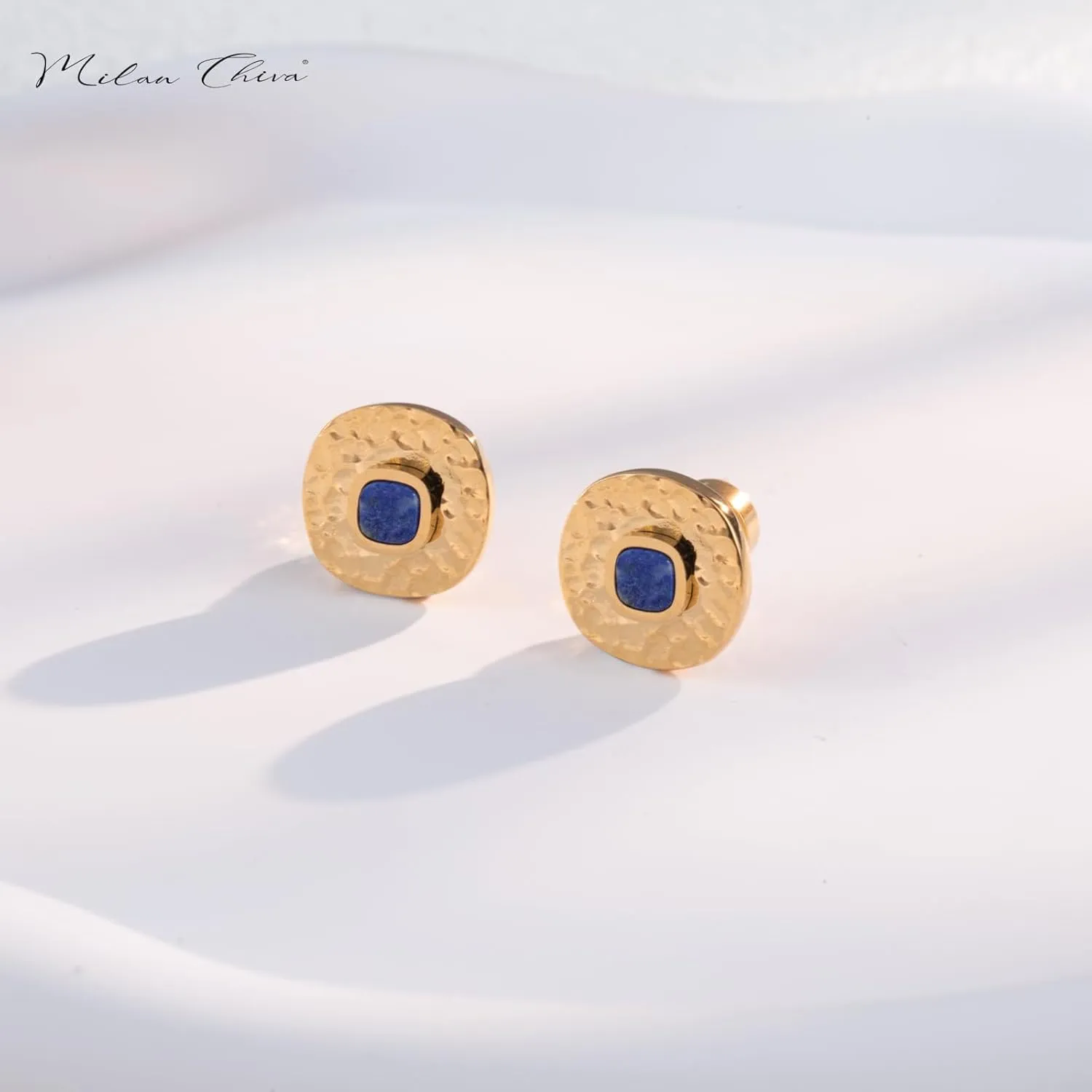 Milan Chiva 14K Gold Plated Dangle Earrings for Women Lightweight Dainty Jewelry