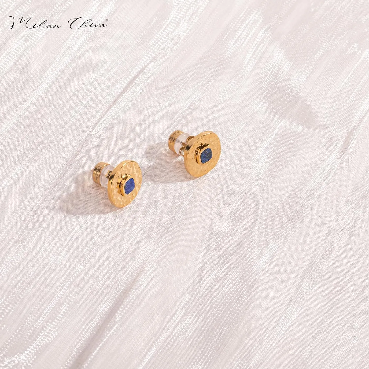 Milan Chiva 14K Gold Plated Dangle Earrings for Women Lightweight Dainty Jewelry