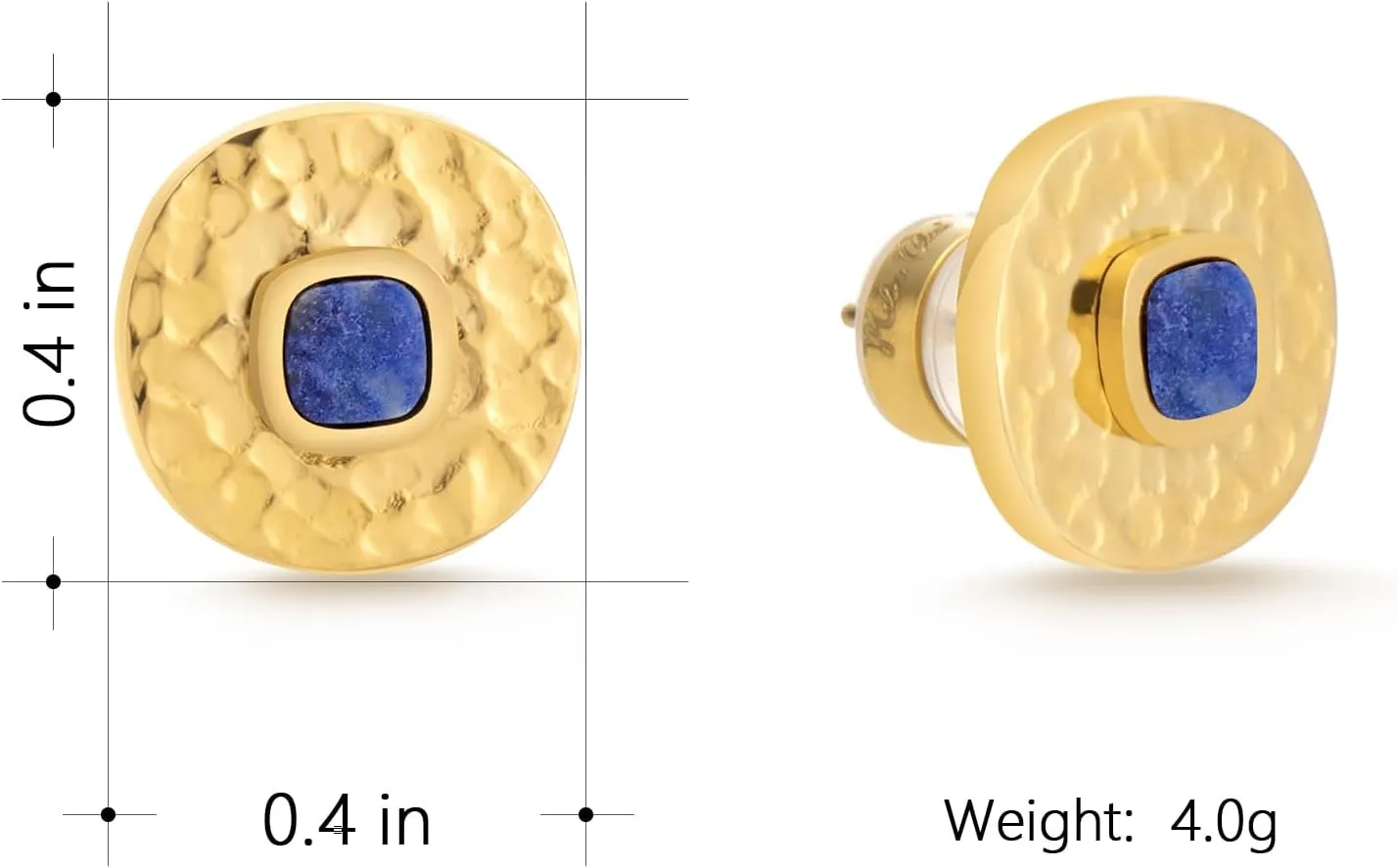 Milan Chiva 14K Gold Plated Dangle Earrings for Women Lightweight Dainty Jewelry