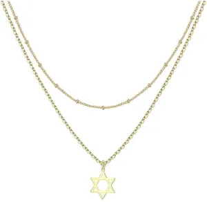 Modpide Stainless Steel Star of David Choker Necklace Jewish Women Collar Necklace