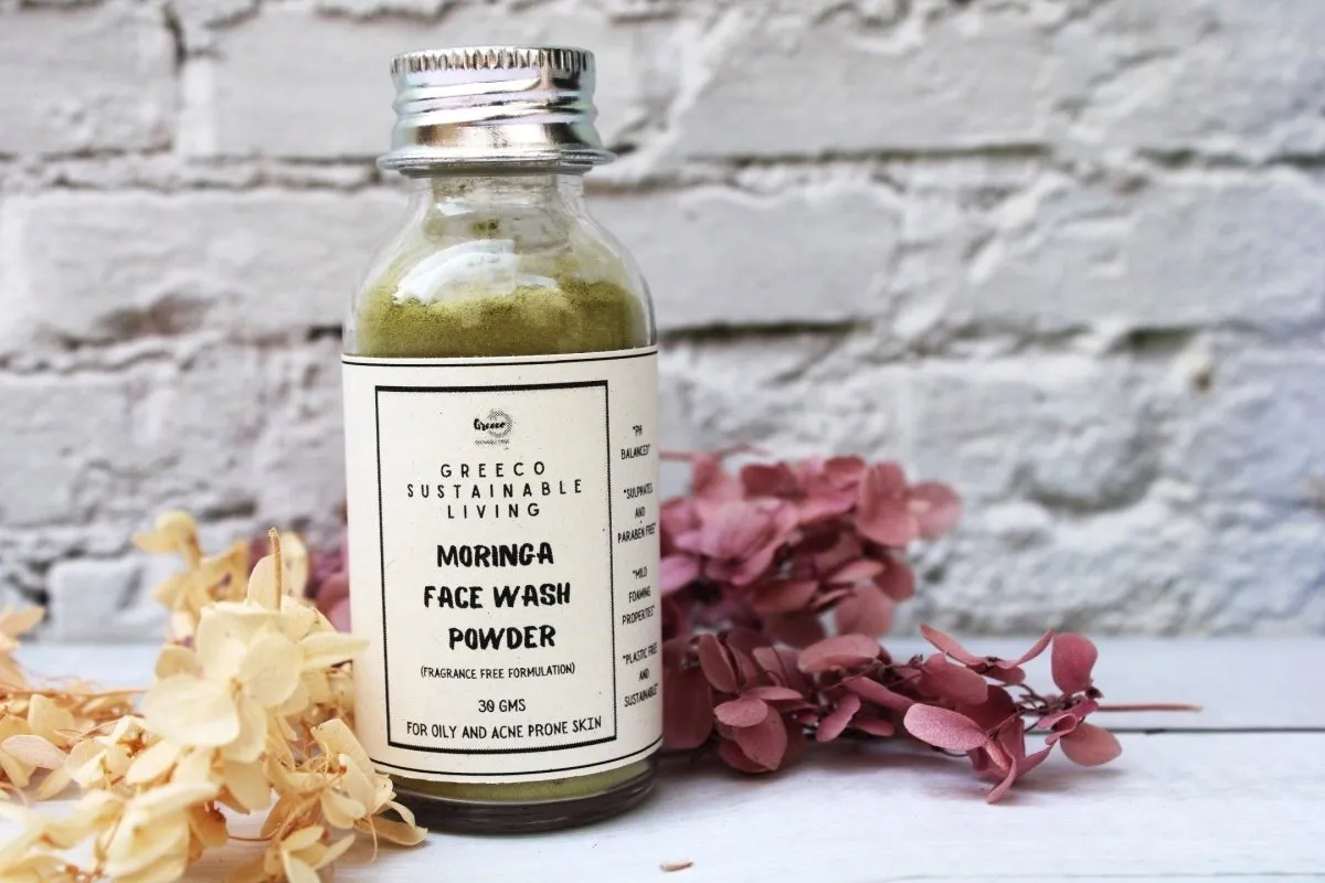 Moringa Face Wash Powder |For Oily and Acne-prone skin| 30 gm (Pack of 1)