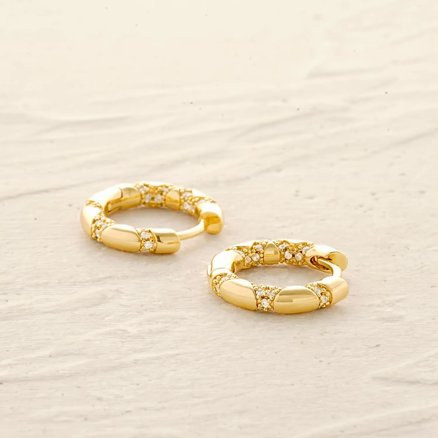 MYEARS Women Earrings Gold Huggie Hoop 14K Gold Plated Small Simple Hypoallergenic Everyday Jewelry