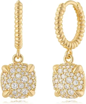 MYEARS Women Earrings Gold Huggie Hoop Dangle Drop 14K Gold Plated Small Simple Hypoallergenic Everyday Jewelry