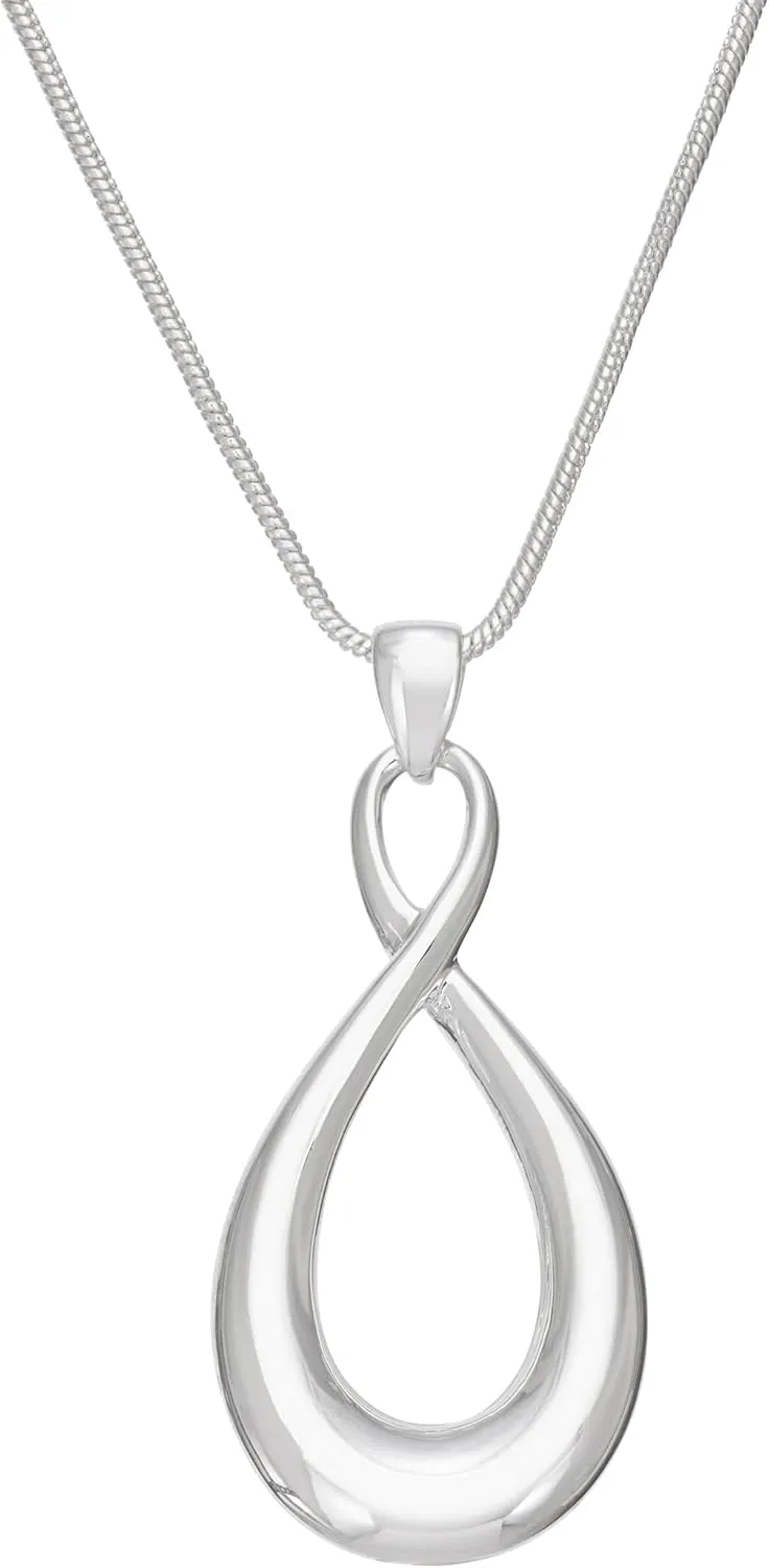 Napier 24'' snake chain pendant featuring infinity design pendant and 3'' extender piece