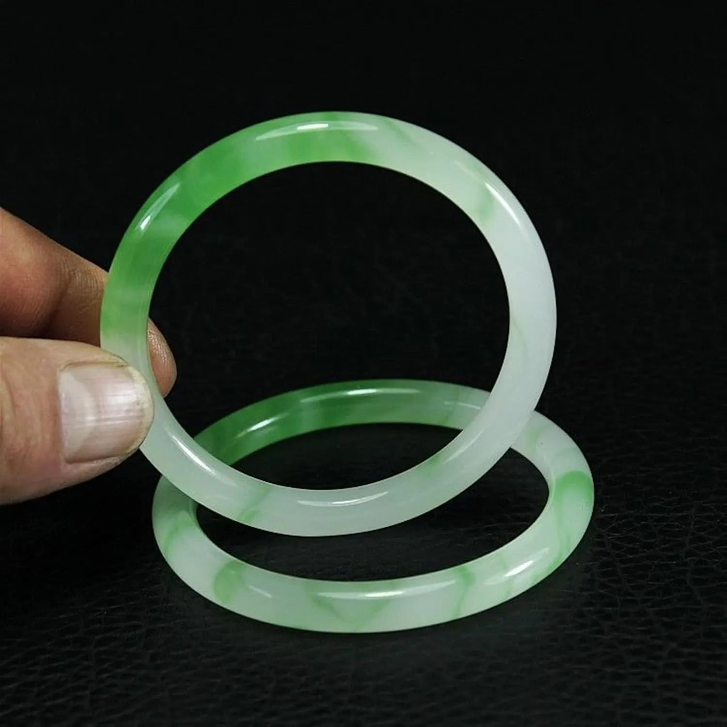 Natural Jade Bangle Women Gifts Men Fine Jewelry Jadeite Bangles Certified Jades Stone Bracelets Accessories Jewellery (Gem Color : 61mm)