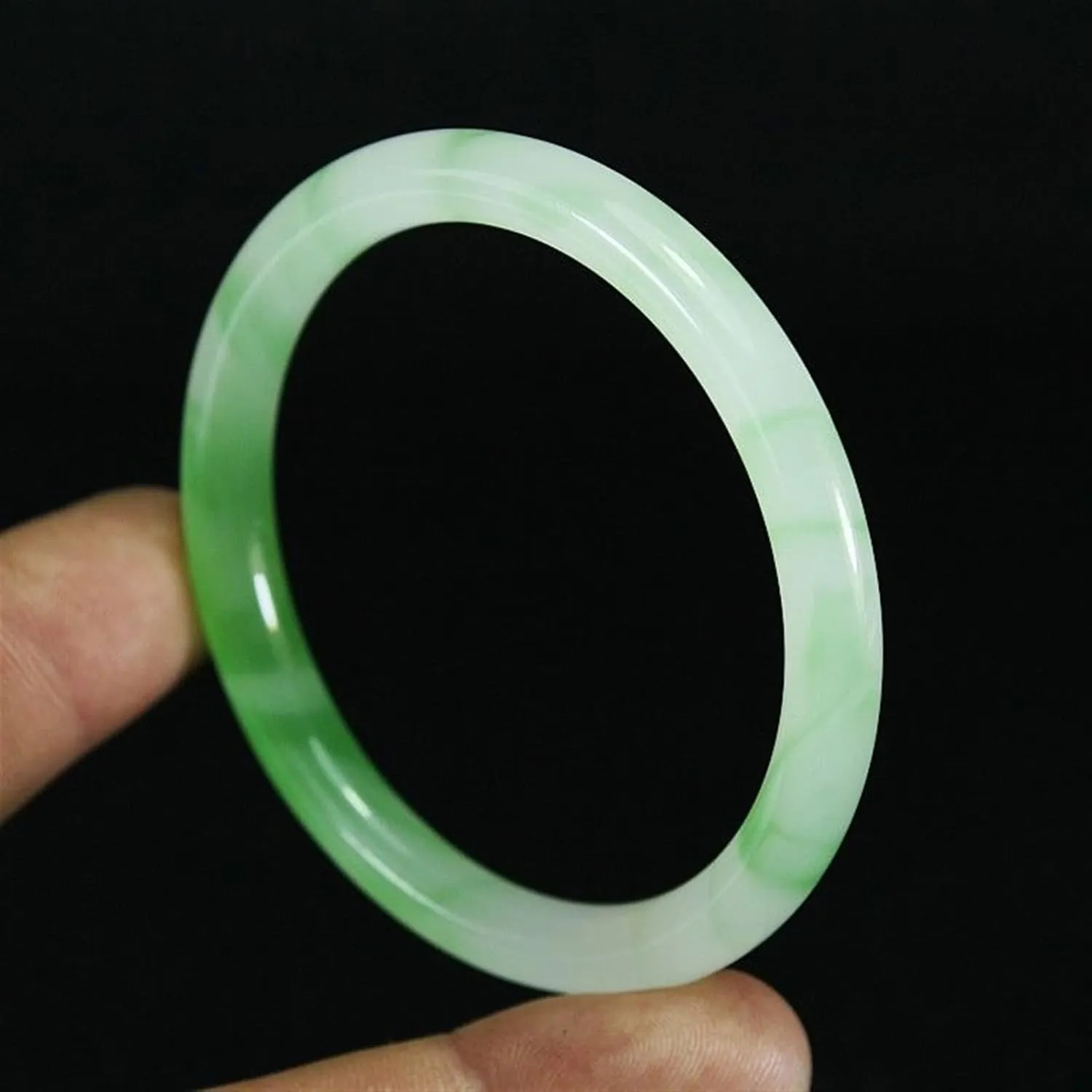 Natural Jade Bangle Women Gifts Men Fine Jewelry Jadeite Bangles Certified Jades Stone Bracelets Accessories Jewellery (Gem Color : 61mm)