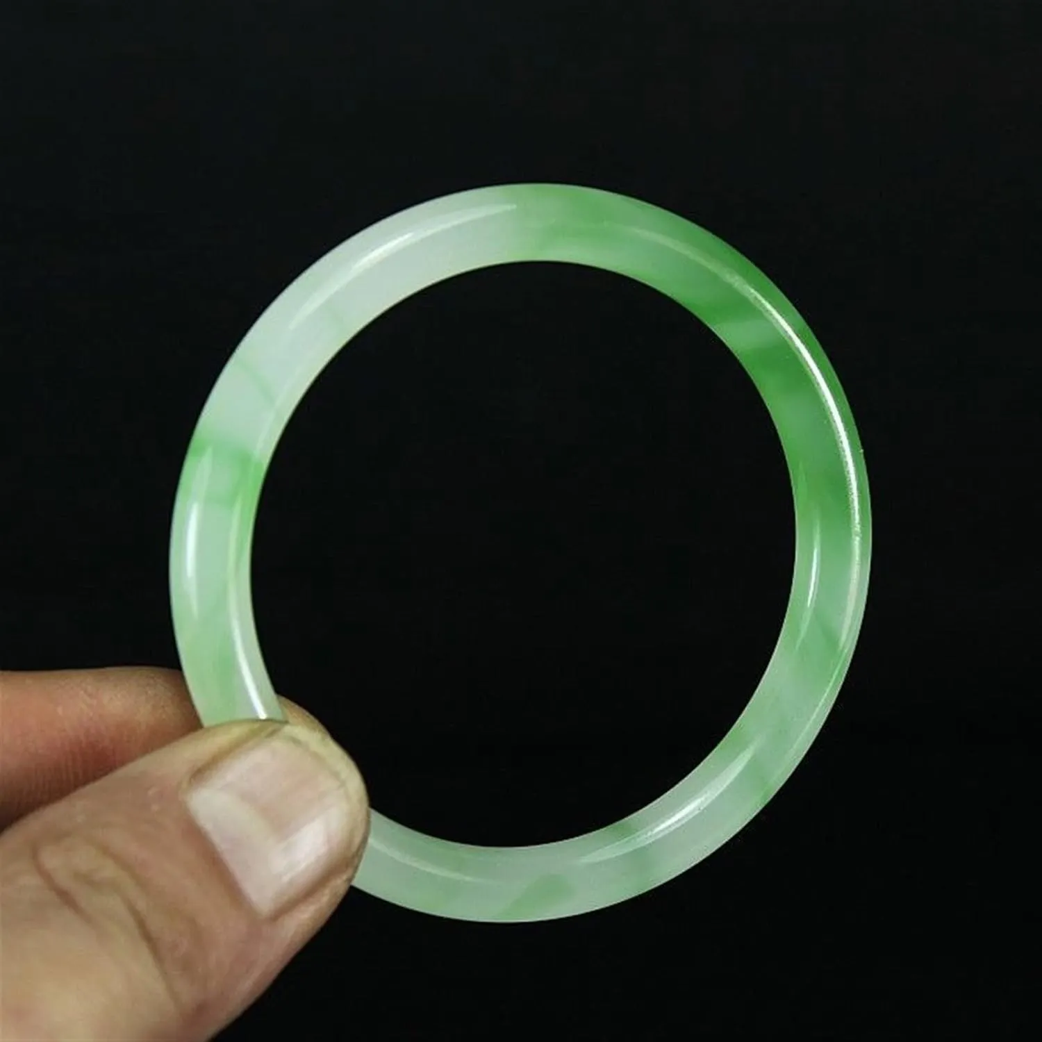 Natural Jade Bangle Women Gifts Men Fine Jewelry Jadeite Bangles Certified Jades Stone Bracelets Accessories Jewellery (Gem Color : 63mm)