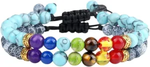 New 2026 Unisex 2Pcs/Set Bead 7 Bracelets&bangles Buddha Prayer Elastic Couple Distance Bracelets For Women Men Pulseira Masculina Jewery Jewelry Fashion Trendy Accessories Creative Gift And