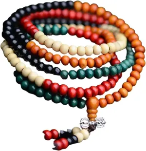 New 2026 Unisex 8Mm Natural Sandalwood Buddhist Buddha Rosary Bracelets For Men Women Unisex 108 Prayer Beads&Bangles Yoga Decoration Jewelry Luxury Accessories Trendy For Women And Men