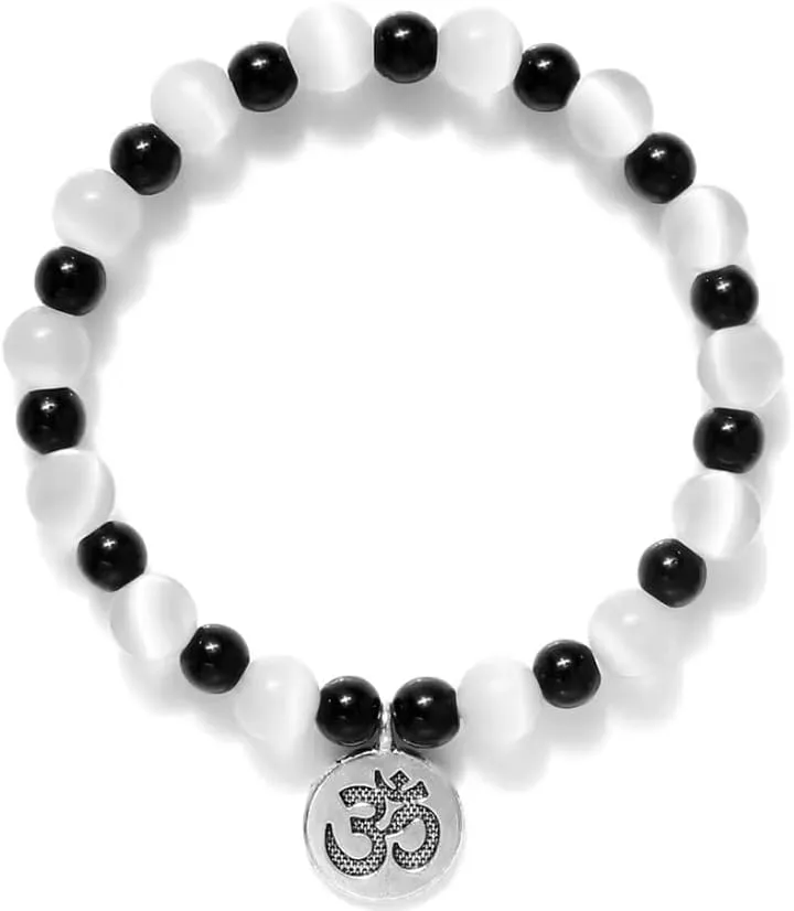 Obsidian Bead Bracelet 6 8mm Tiger Eye Stone Black Lava Men Yoga Bracelets & Bangles Mala Prayer