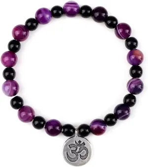 Obsidian Bead Bracelet 6 8mm Tiger Eye Stone Black Lava Men Yoga Bracelets & Bangles Mala Prayer