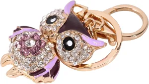 Owl Keychain Lightweight Shiny Girl Keyring Pendant for Bag Purse Women Car Keychain
