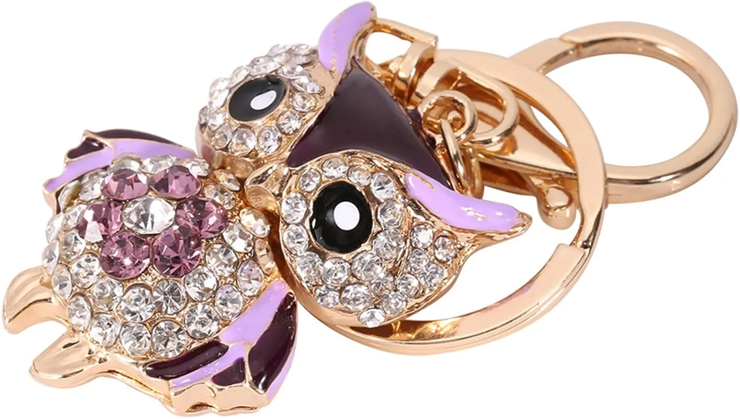 Owl Keychain Lightweight Shiny Girl Keyring Pendant for Bag Purse Women Car Keychain