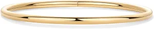 PAVOI 14K Gold Plated Bangle Bracelet for Women | Classic Lightweight Stacking Stainless Steel Bracelet | Single & 2-Pack Bangles