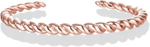 PAVOI Gold Plated Twisted Chunky Bangle Bracelet | 14K Gold Plated | Lightweight Everyday Jewelry