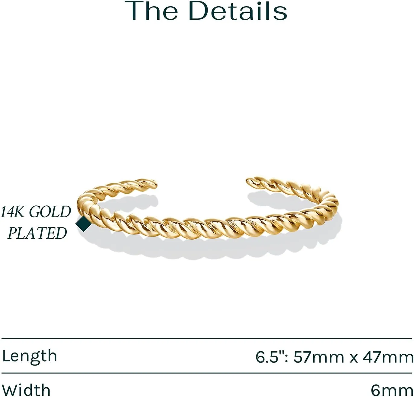 PAVOI Gold Plated Twisted Chunky Bangle Bracelet | 14K Gold Plated | Lightweight Everyday Jewelry