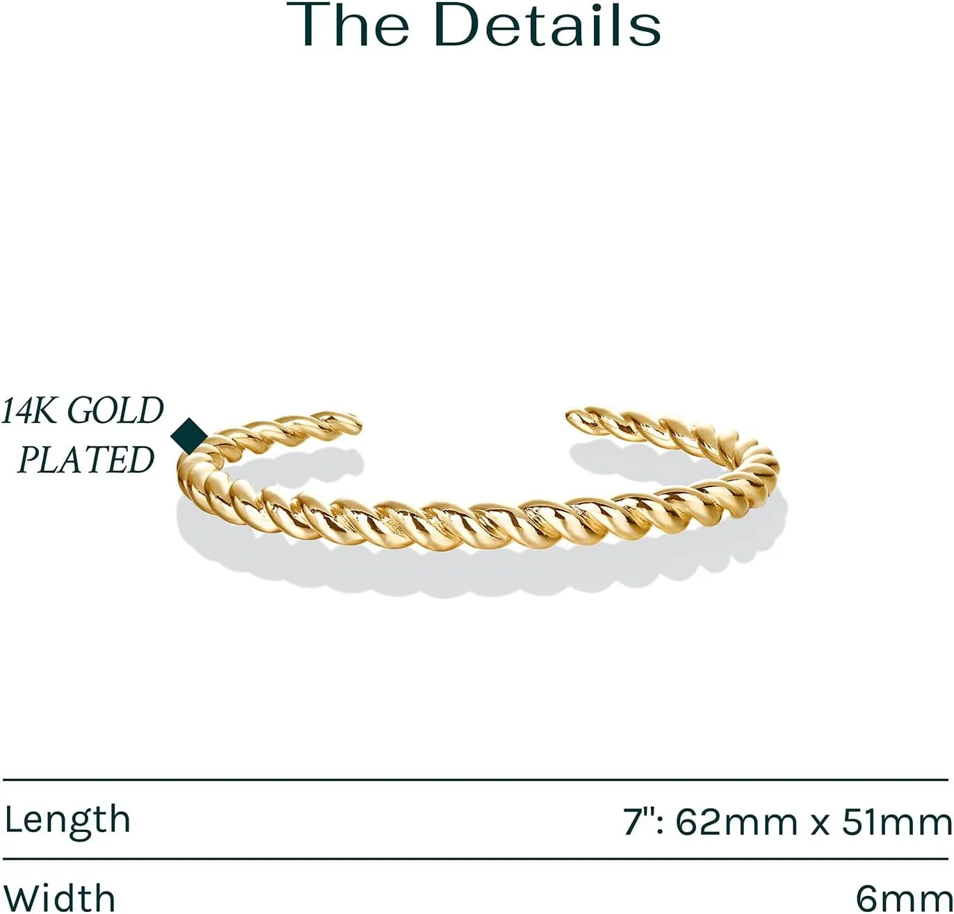 PAVOI Gold Plated Twisted Chunky Bangle Bracelet | 14K Gold Plated | Lightweight Everyday Jewelry
