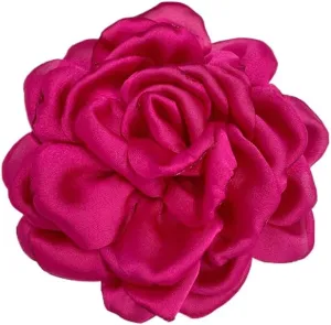 Peony Flower Brooches Pins Chiffon Rose Flower Brooch Classic for Wedding Party Dance Banquet for Women Lapel Pins Dress Suit Clothes Accessories Jewelry 95mm