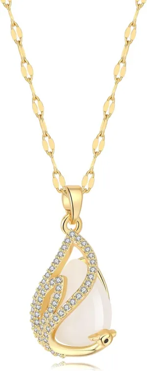 Phoenix Rising Necklace for Women - White Jewelry Gift for, Mother, Everyday Wear-Phoenix Rising